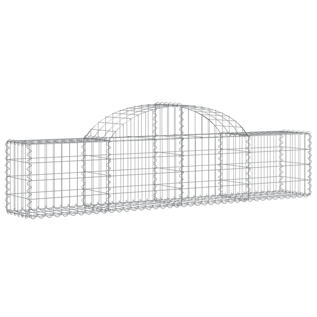 vidaXL Συρματοκιβώτια Τοξωτά 15 τεμ. 200x30x40/60 εκ. Γαλβαν. Ατσάλι