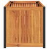vidaXL Ζαρντινιέρα Κήπου 110x45x44 εκ. Μασίφ Ξύλο Ακακίας/Ατσάλι