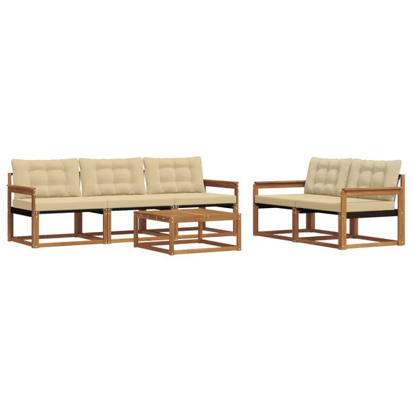 vidaXL &Sigma;&epsilon;&iota;&rho;ά &Kappa;&alpha;&nu;&alpha;&pi;έ &Epsilon;&xi;&omega;&tau;&epsilon;&rho;&iota;&kappa;&omicron;ύ &mu;&epsilon; &mu;&alpha;&xi;&iota;&lambda;ά&rho;&iota; 6 pcs &Phi;&upsilon;&sigma;&iota;&kappa;ό &kappa;&alpha;&iota; &Mu;&pi;&epsilon;&zeta;