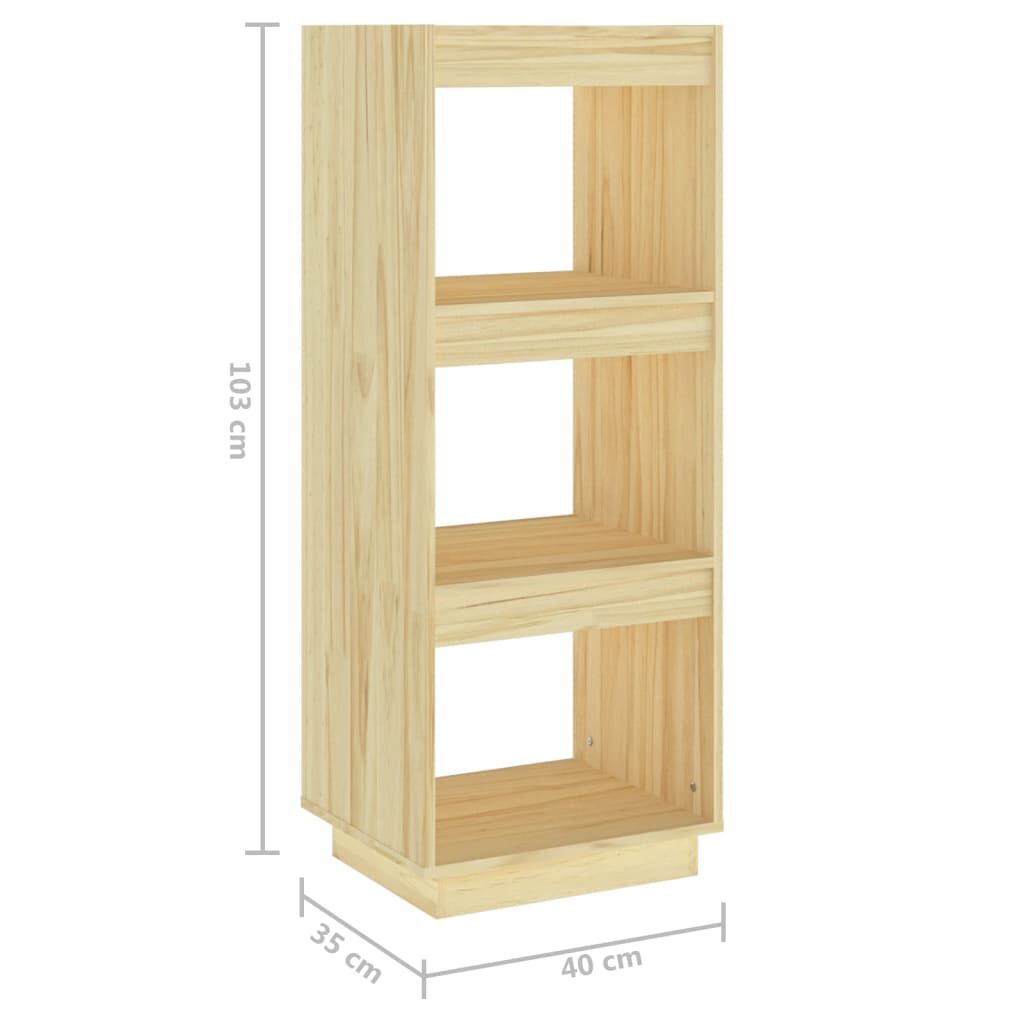 vidaXL Βιβλιοθήκη/Διαχωριστικό Χώρου 40x35x103 εκ. Μασίφ Ξύλο Πεύκου