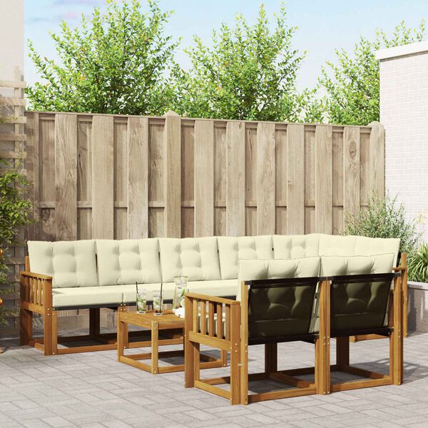 vidaXL &Sigma;&epsilon;&iota;&rho;ά &Kappa;&alpha;&nu;&alpha;&pi;έ &Epsilon;&xi;&omega;&tau;&epsilon;&rho;&iota;&kappa;&omicron;ύ &mu;&epsilon; &mu;&alpha;&xi;&iota;&lambda;ά&rho;&iota; 9 pcs &Phi;&upsilon;&sigma;&iota;&kappa;ό &kappa;&alpha;&iota; &Kappa;&rho;έ&mu;&alpha;