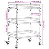 vidaXL Τρόλεϊ Κουζίνας Sonoma Δρυς 50x35x75,5 εκ. Επεξεργασμένο Ξύλο