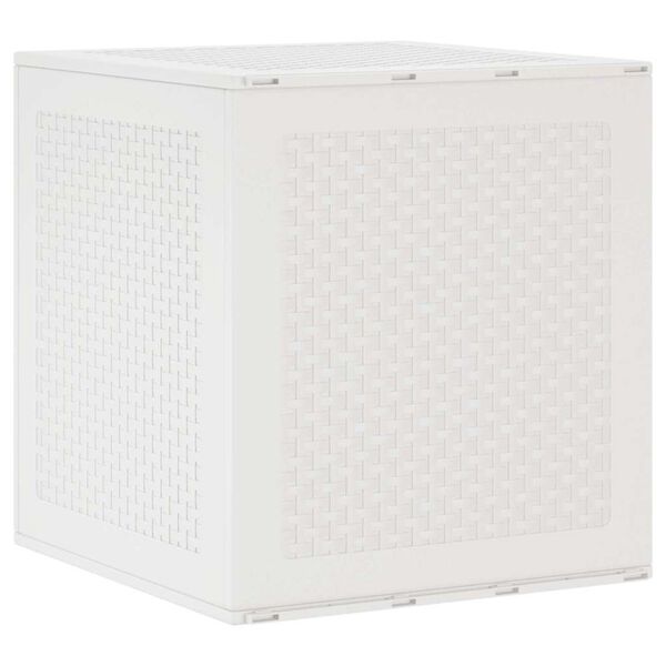 vidaXL Κουτί αποθήκευσης κήπου Λευκό 55 x 53 x 57 εκ. Πολυπροπυλένιο