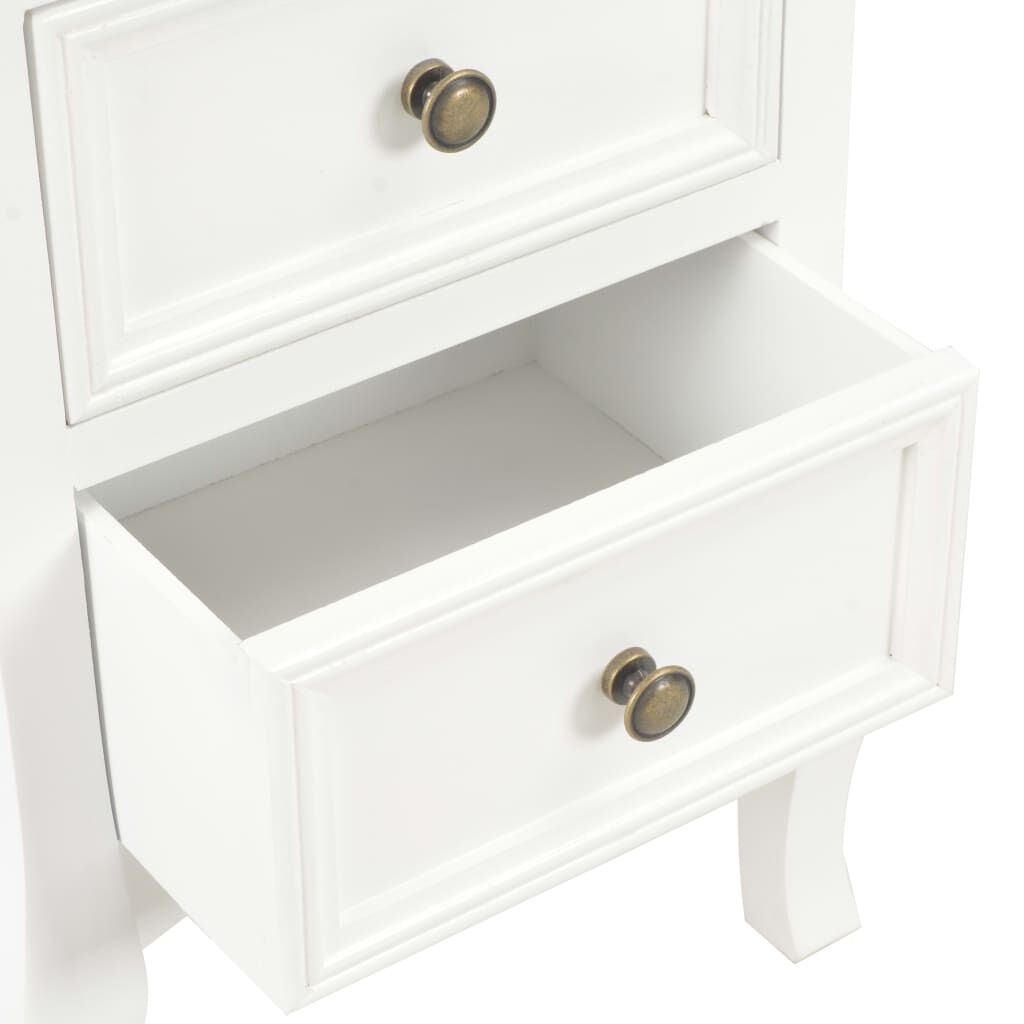 vidaXL Κομοδίνα 2 Τεμ. Λευκά 35 x 30 x 49 εκ. από MDF