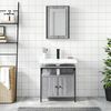vidaXL Σετ Επίπλων Μπάνιου 2 Τεμαχίων Γκρι sonoma από Τεχν. Ξύλο