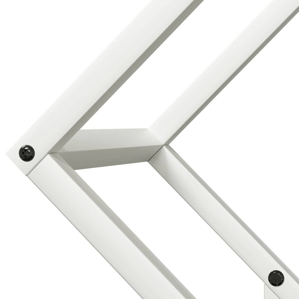 vidaXL Ράφι για καυσόξυλα Λευκό 50x25x50 εκ. Ατσάλι ψυχρής έλασης
