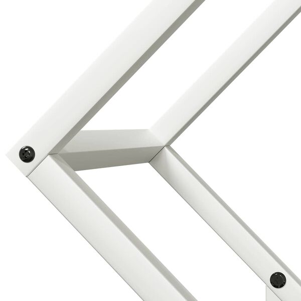 vidaXL Ράφι για καυσόξυλα Λευκό 50x25x50 εκ. Ατσάλι ψυχρής έλασης
