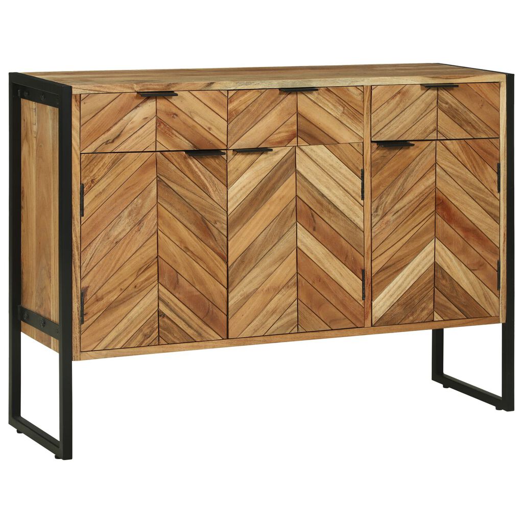 vidaXL Πλευρικός Ντούλαπας 100x30x75 cm Μασίφ Ξύλο Ακακίας