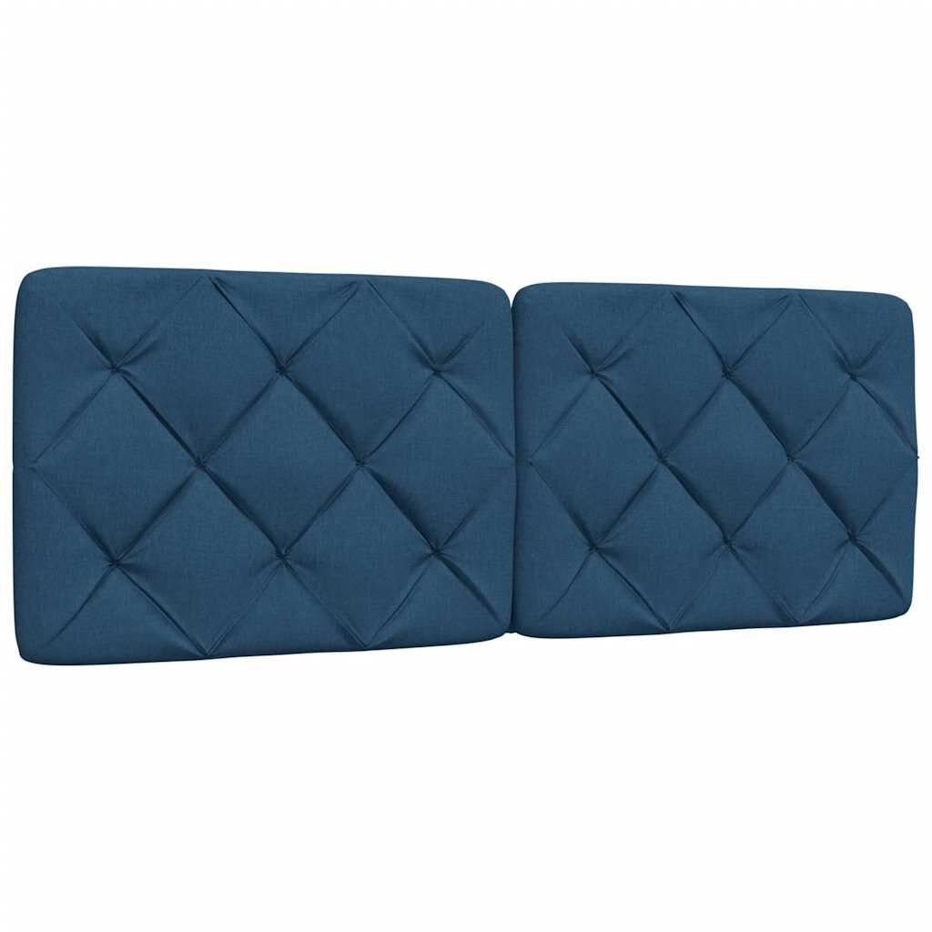 vidaXL Σκελετός Κρεβατιού Χωρίς Στρώμα Μπλε 140x190 εκ. Υφασμάτινο
