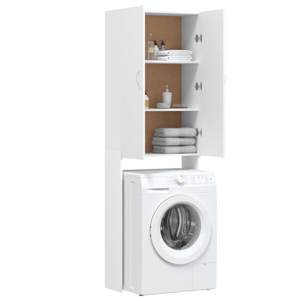 vidaXL Ντουλάπι Πλυντηρίου Λευκό 64 x 25,5 x 190 εκ.