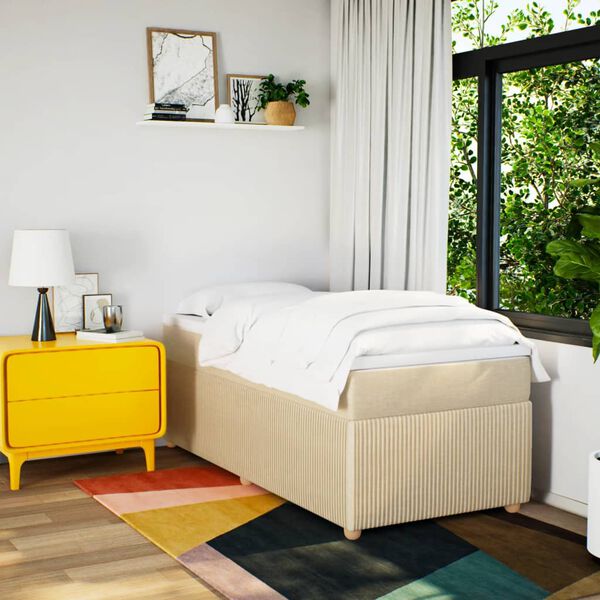 vidaXL &Kappa;&rho;&epsilon;&beta;ά&tau;&iota; Boxspring &mu;&epsilon; &Sigma;&tau;&rho;ώ&mu;&alpha; &Kappa;&rho;&epsilon;&mu; 80 x 200 &epsilon;&kappa;. &Upsilon;&phi;&alpha;&sigma;&mu;ά&tau;&iota;&nu;&omicron;