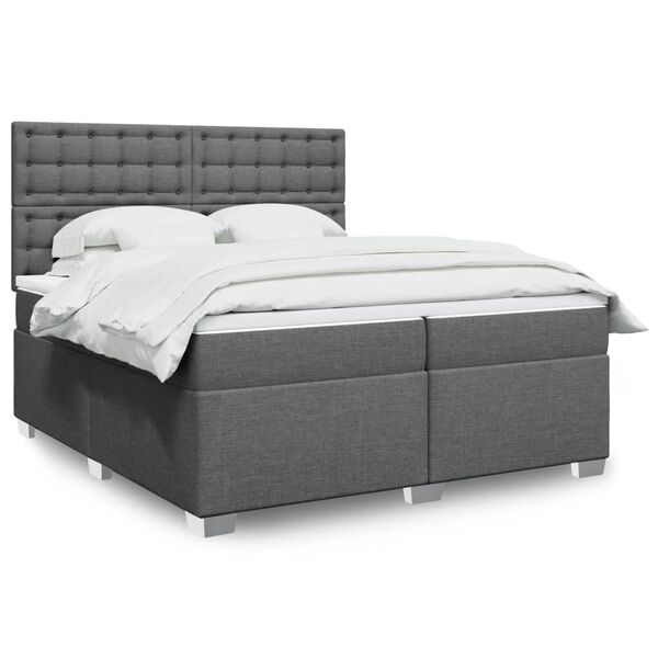 vidaXL &Kappa;&rho;&epsilon;&beta;ά&tau;&iota; Boxspring &mu;&epsilon; &Sigma;&tau;&rho;ώ&mu;&alpha; &Sigma;&kappa;&omicron;ύ&rho;&omicron; &Gamma;&kappa;&rho;&iota; 200x200 &epsilon;&kappa;. &Upsilon;&phi;&alpha;&sigma;&mu;ά&tau;&iota;&nu;&omicron;