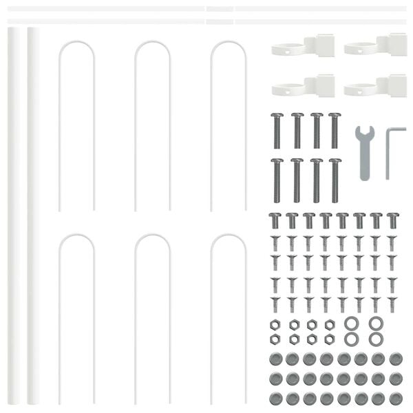 vidaXL &Phi;&rho;ά&chi;&tau;&eta;&sigmaf; &Kappa;ή&pi;&omicron;&upsilon; &Lambda;&epsilon;&upsilon;&kappa;ό 1,7 x 0,6 &mu; &Alpha;&tau;&sigma;ά&lambda;&iota; &mu;&epsilon; &Pi;&omicron;ύ&delta;&rho;&alpha;