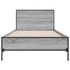 vidaXL Πλαίσιο Κρεβατιού Γκρι Sonoma 75x190 εκ. Επεξ. Ξύλο & Μέταλλο