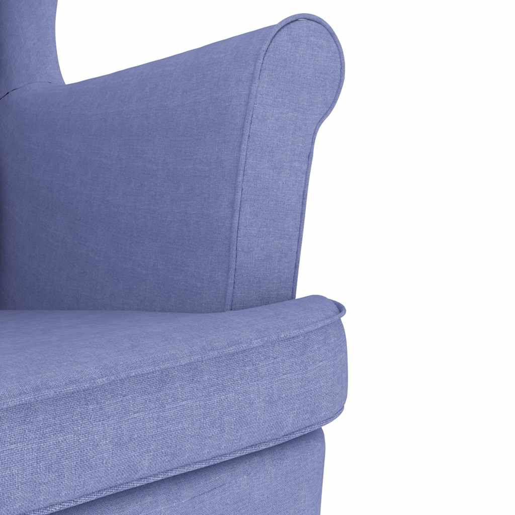 vidaXL πολυθρόνα τζιν μπλε 74x84x100 cm ύφασμα