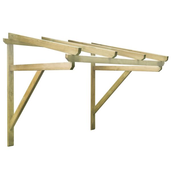 vidaXL Στέγαστρο Πόρτας 150 x 150 x 160 εκ. Μασίφ Ξύλο Πεύκου