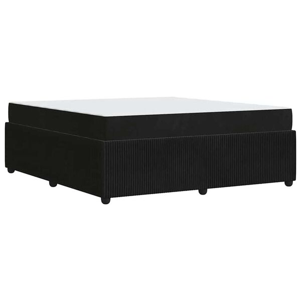 vidaXL Σκελετός κρεβατιού με στρώμα Άλλο Μαύρο 180 x 200 cm Βελούδο