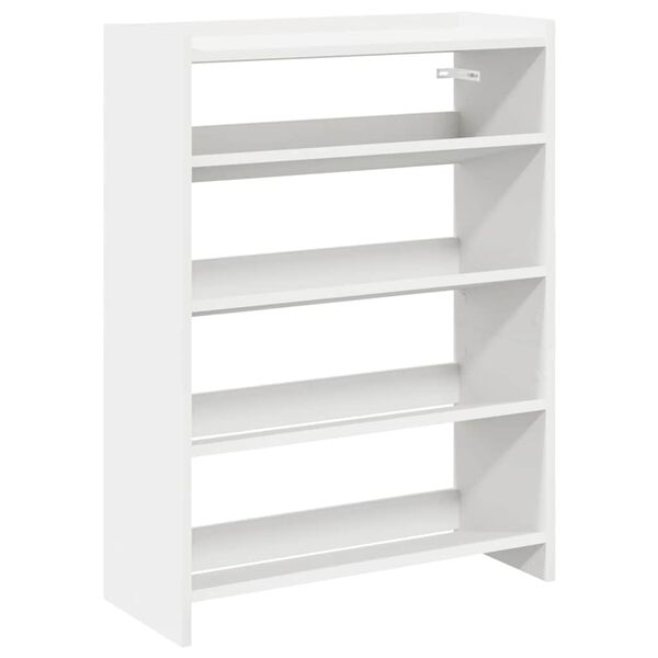 Ράφι παπουτσιών vidaXL Λευκό 60x25x81 cm Κατασκευασμένο ξύλο