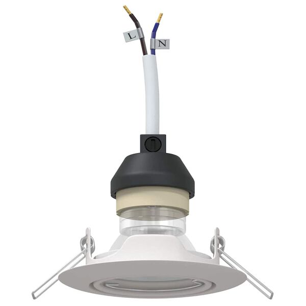 vidaXL Spotlights με προβολείς 6 pcs Λευκό 9 x 9 εκ. Μέταλλο