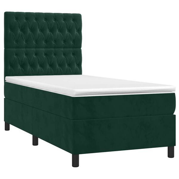 vidaXL &Kappa;&rho;&epsilon;&beta;ά&tau;&iota; Boxspring &mu;&epsilon; &Sigma;&tau;&rho;ώ&mu;&alpha; &Sigma;&kappa;&omicron;ύ&rho;&omicron; &Pi;&rho;ά&sigma;&iota;&nu;&omicron; 90x190 &epsilon;&kappa;. &Beta;&epsilon;&lambda;&omicron;ύ&delta;&iota;&nu;&omicron;