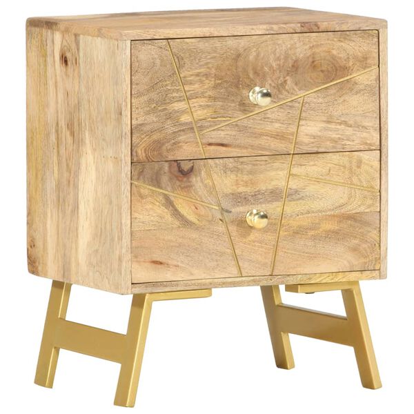 vidaXL Κομοδίνο 40 x 30 x 50 εκ. από Μασίφ Ξύλο Μάνγκο
