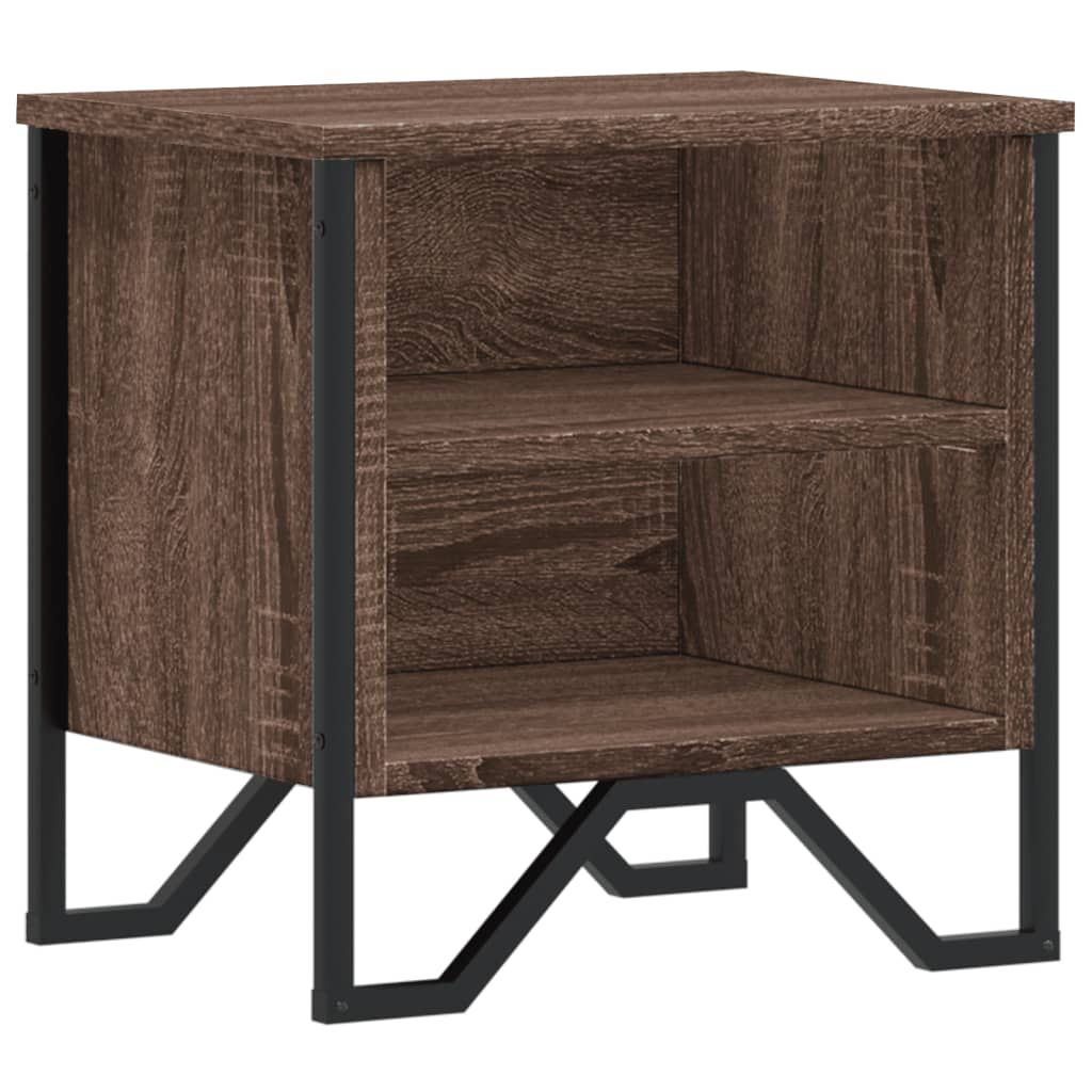 vidaXL Κομοδίνο Χρώμα Καφέ Δρυς 40 x 30 x 40 εκ. Επεξεργασμένο Ξύλο