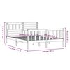 vidaXL Πλαίσιο Κρεβατιού 120 x 190 εκ. από Μασίφ Ξύλο Small Double