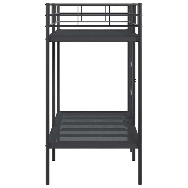 vidaXL Κουκέτα χωρίς στρώμα Μαύρο 80x200 cm Ατσάλι