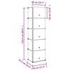 vidaXL Παπουτσοθήκη Διαφανής 44 x 31,5 x 153,5 εκ. από Πολυπροπυλένιο