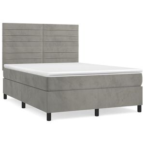 vidaXL &Kappa;&rho;&epsilon;&beta;ά&tau;&iota; Boxspring &mu;&epsilon; &Sigma;&tau;&rho;ώ&mu;&alpha; &Alpha;&nu;&omicron;&iota;&chi;&tau;ό &Gamma;&kappa;&rho;&iota; 140x200 &epsilon;&kappa;. &Beta;&epsilon;&lambda;&omicron;ύ&delta;&iota;&nu;&omicron;