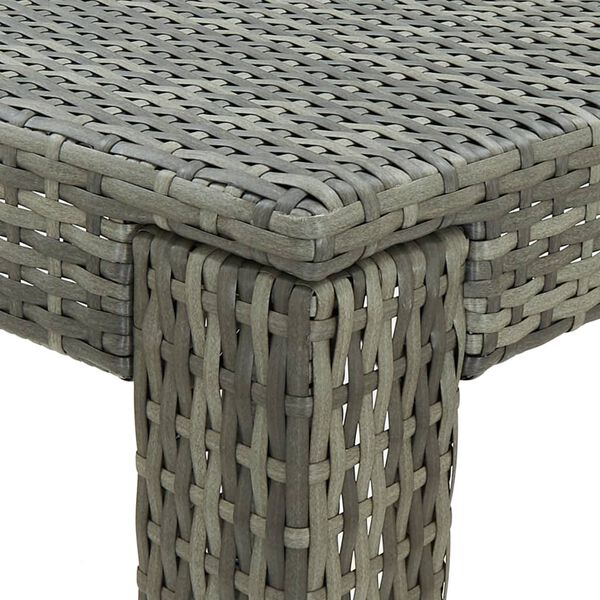 vidaXL Τραπέζι Μπαρ Κήπου Γκρι 60,5x60,5x110,5 εκ. από Συνθετικό Ρατάν