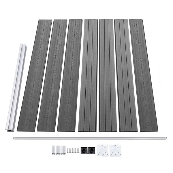 vidaXL Σετ Πάνελ Περίφραξης Γκρι 526 x 146 εκ. από WPC