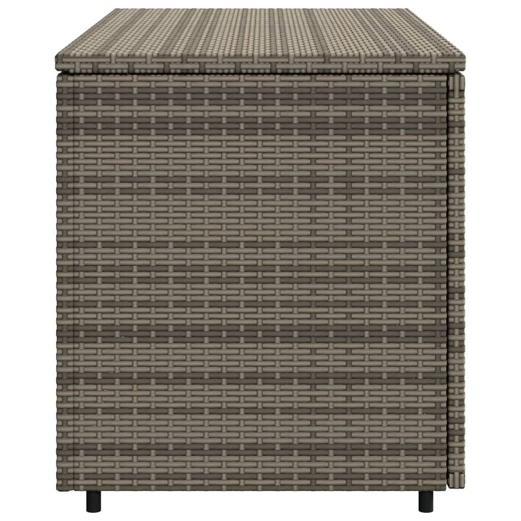 vidaXL Ντουλάπι Αποθήκευσης Κήπου Γκρι 110x55,5x60,5 εκ. Συνθ. Ρατάν