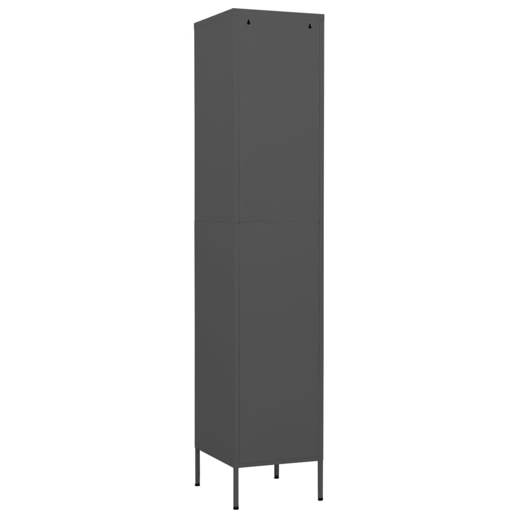 vidaXL Φοριαμός Ανθρακί 35 x 46 x 180 εκ. από Ατσάλι