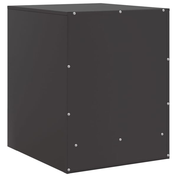 vidaXL Κομοδίνα 2 τεμ. Μαύρα 34,5 x 39 x 44 εκ. από Χάλυβα