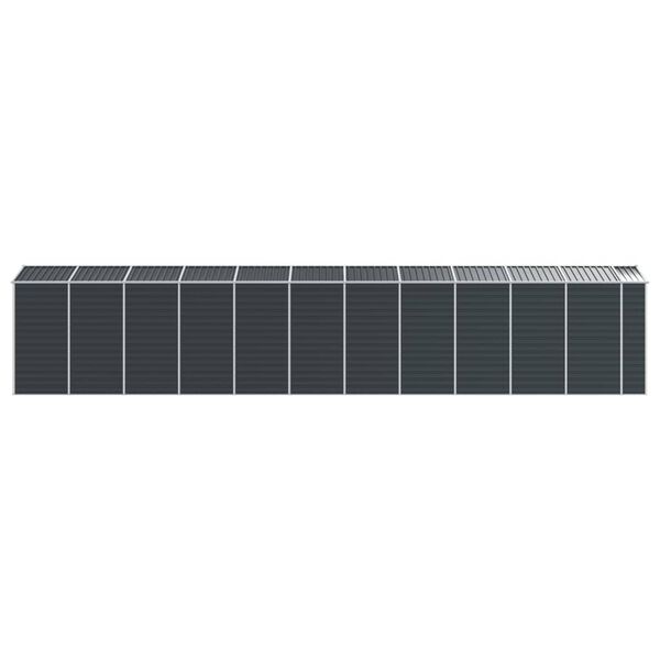 vidaXL Αποθήκη Κήπου Ανθρακί 191x980x198 εκ. Γαλβανισμένο Ατσάλι