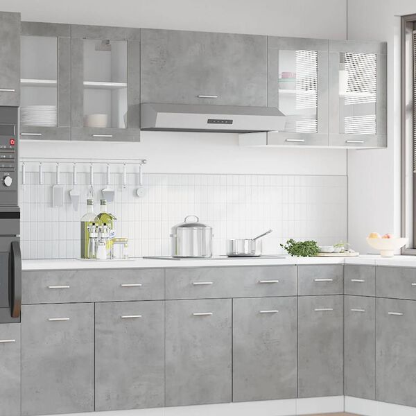 vidaXL κρεμαστό γυάλινο ντουλάπι Lyon μπετόν γκρι 80x31x60 cm