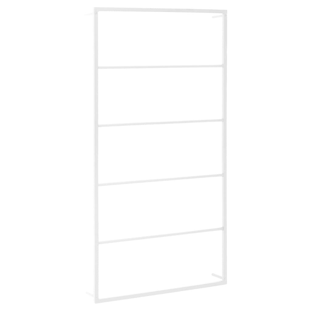 vidaXL Βάση για Πετσέτες Επιτοίχια Λευκή 60 x 10 x 116 εκ. Ατσάλινη