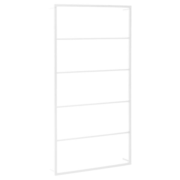 vidaXL Βάση για Πετσέτες Επιτοίχια Λευκή 60 x 10 x 116 εκ. Ατσάλινη