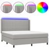 vidaXL &Kappa;&rho;&epsilon;&beta;ά&tau;&iota; Boxspring &mu;&epsilon; &Sigma;&tau;&rho;ώ&mu;&alpha; & LED &Alpha;&nu;.&Gamma;&kappa;&rho;&iota; 180x200&epsilon;&kappa;. &Upsilon;&phi;&alpha;&sigma;&mu;ά&tau;&iota;&nu;&omicron;