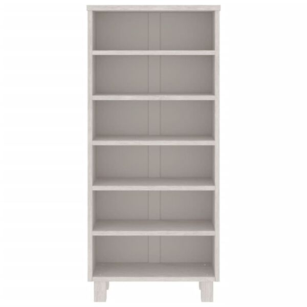 vidaXL Ραφιέρα CD HAMAR Λευκή 45x18x100 εκ. από Μασίφ Ξύλο Πεύκου