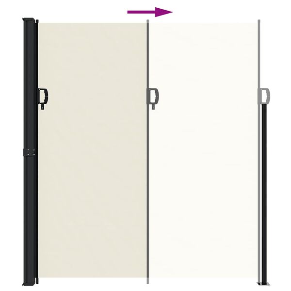 vidaXL Σκίαστρο Πλαϊνό Συρόμενο Κρεμ 220 x 600 εκ.