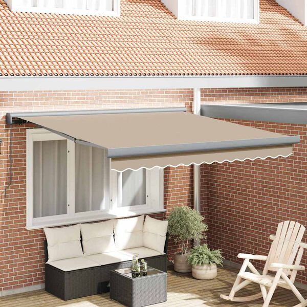 vidaXL Σκηνίτσα Αναδιπλούμενη Μπεζ 300 x 250 εκ Ύφασμα και Μέταλλο