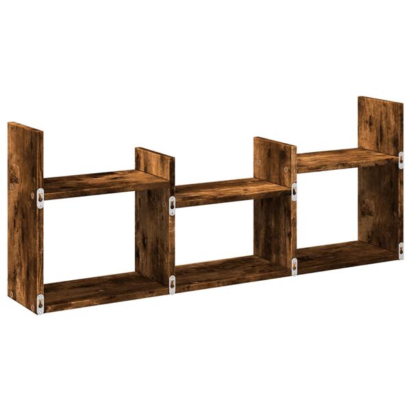 vidaXL Ντουλάπι Τοίχου Καπνιστή Δρυς 100x18x40 εκ. Επεξεργασμένο Ξύλο