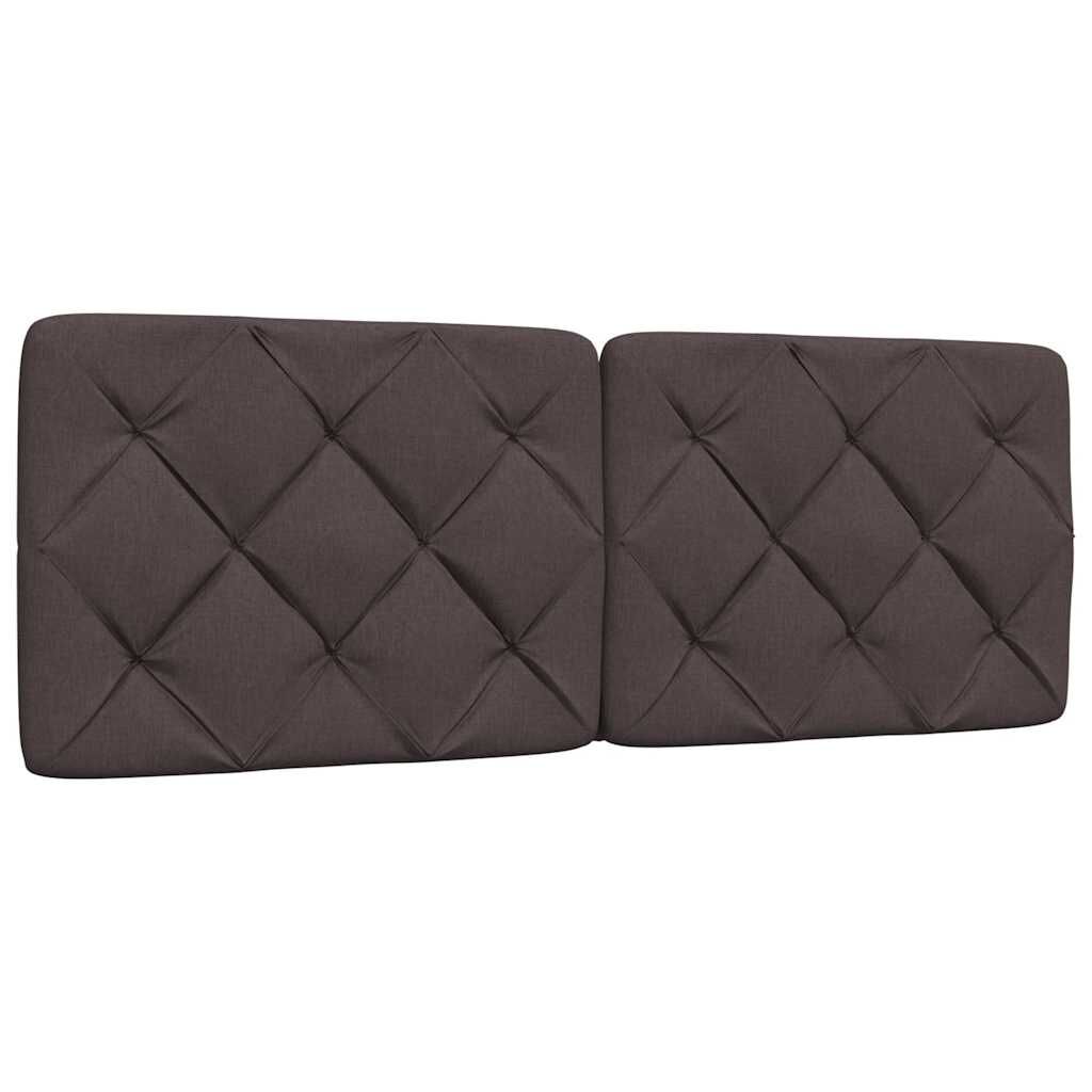 vidaXL Κρεβάτι με Στρώμα Σκούρο Καφέ 120x200 εκ. Υφασμάτινο