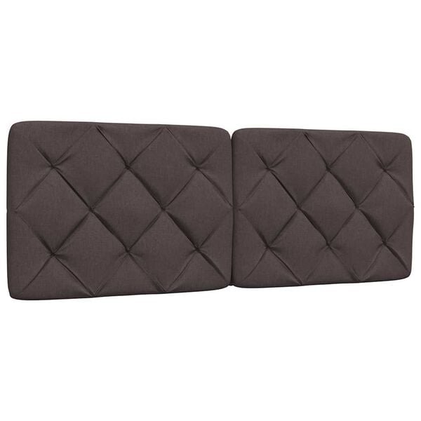 vidaXL Κρεβάτι με Στρώμα Σκούρο Καφέ 120x200 εκ. Υφασμάτινο
