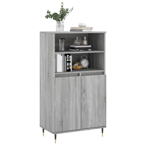 vidaXL Ντουλάπι Γκρι Sonoma 60 x 36 x 110 εκ. από Επεξεργασμένο Ξύλο