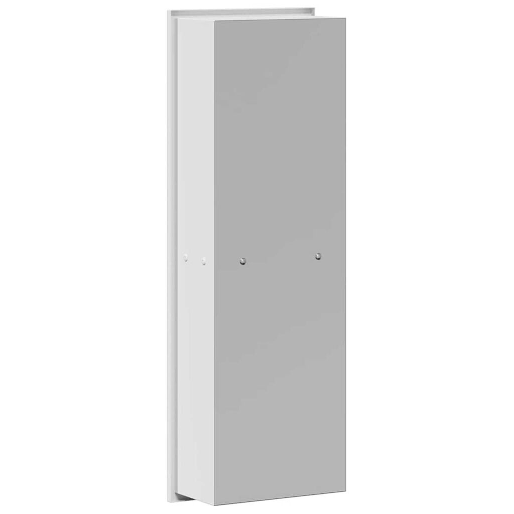 vidaXL Νίτσα Μπάνιου Λευκό 60 x 20 x 9.5 εκ Ανοξείδωτο ατσάλι