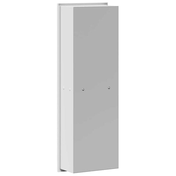 vidaXL Νίτσα Μπάνιου Λευκό 60 x 20 x 9.5 εκ Ανοξείδωτο ατσάλι