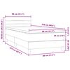 vidaXL Κρεβάτι Boxspring με Στρώμα Σκούρο Μπλε 80x220 εκ. Βελούδινο